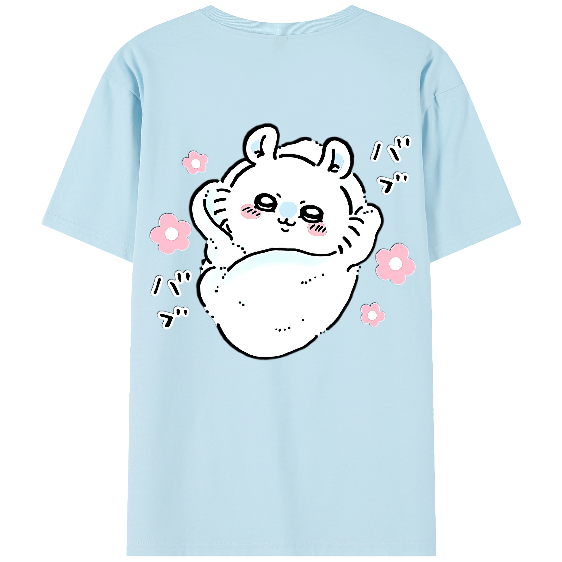 （画像用） ちいかわ モモンガ Chii-kawa Momonga 綿100％半袖Tシャツ（背面プリント）
